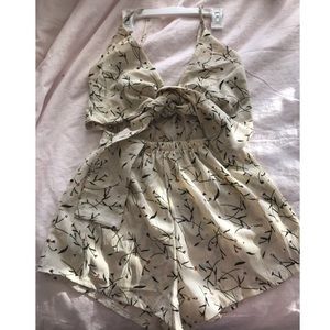 Floral Cut out knit romper